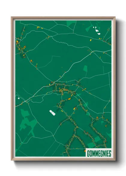 Une affiche de carte sur Gommegnies