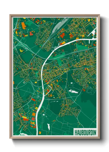 Une affiche de carte sur Haubourdin