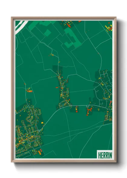 Une affiche de carte sur Herrin
