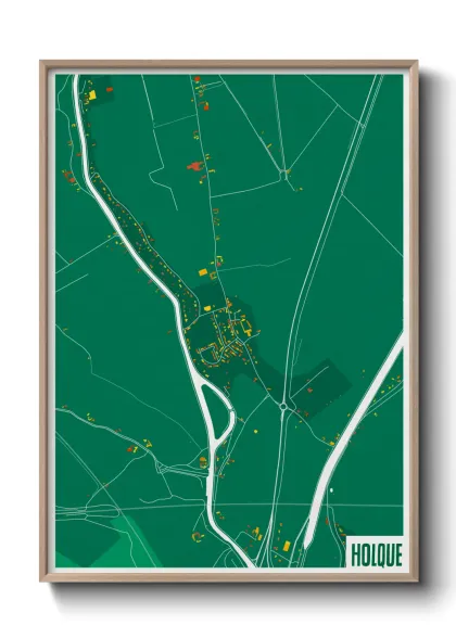 Une affiche de carte sur Holque