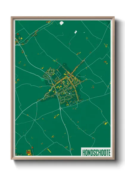 Une affiche de carte sur Hondschoote