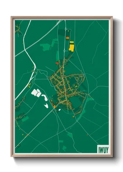 Une affiche de carte sur Iwuy