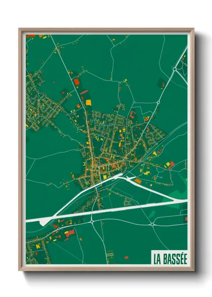 Une affiche de carte sur La Bassée