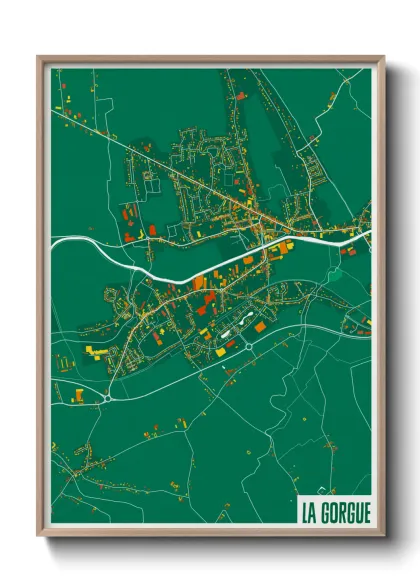 Une affiche de carte sur La Gorgue