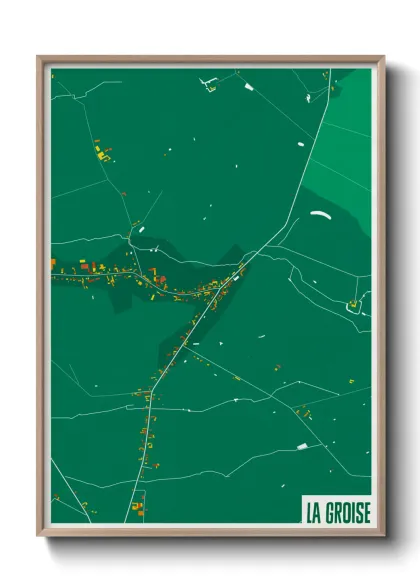 Une affiche de carte sur La Groise