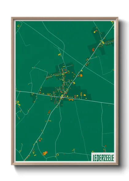 Une affiche de carte sur Lederzeele