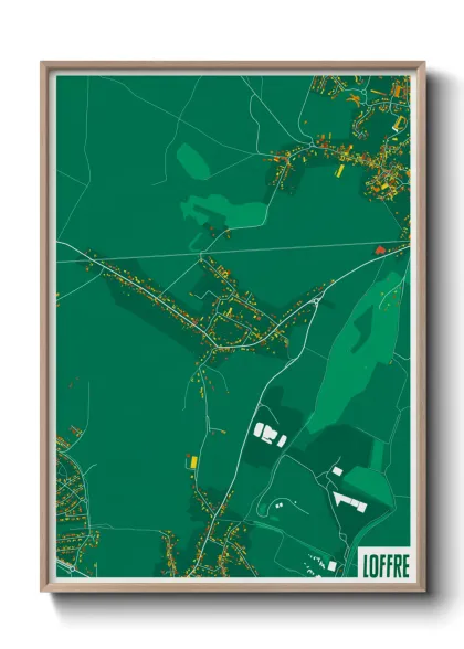 Une affiche de carte sur Loffre