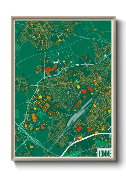 Une affiche de carte sur Lomme