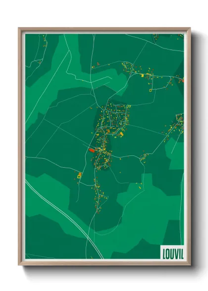 Une affiche de carte sur Louvil