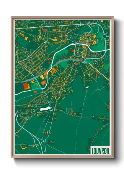Une affiche de carte sur Louvroil