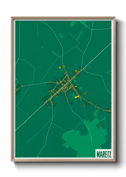 Une affiche de carte sur Maretz