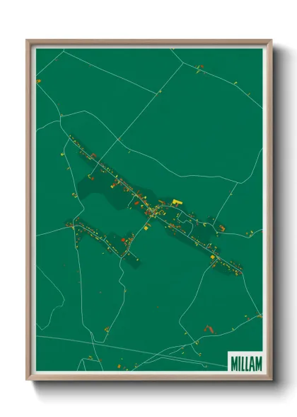 Une affiche de carte sur Millam