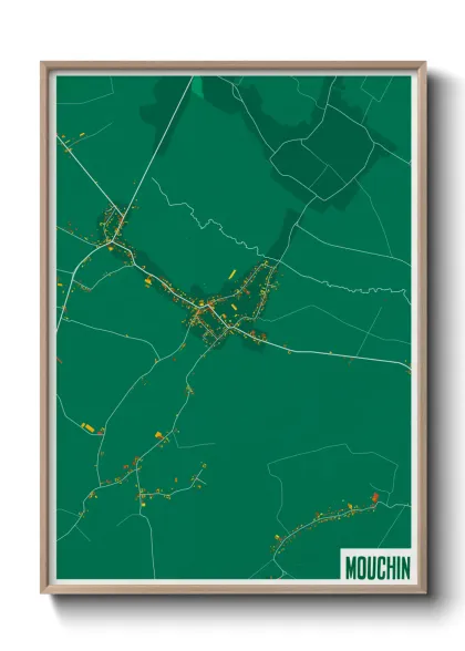 Une affiche de carte sur Mouchin