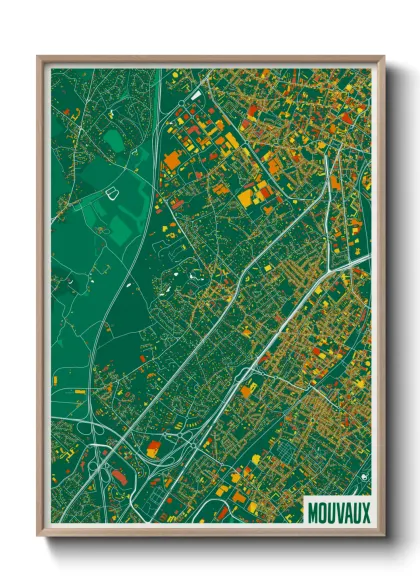 Une affiche de carte sur Mouvaux