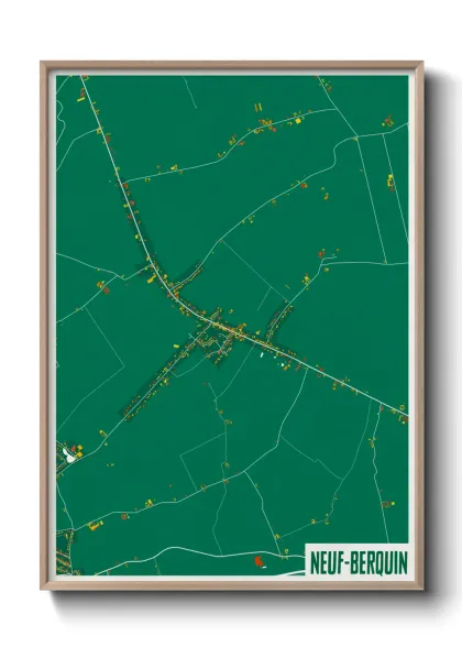 Une affiche de carte sur Neuf-Berquin