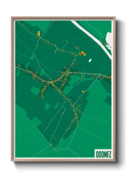 Une affiche de carte sur Odomez