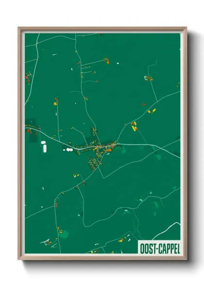 Une affiche de carte sur Oost-Cappel