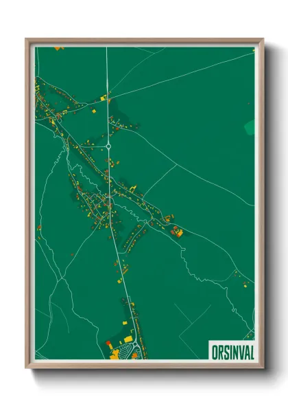 Une affiche de carte sur Orsinval