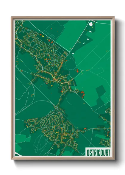 Une affiche de carte sur Ostricourt