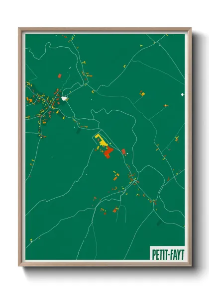 Une affiche de carte sur Petit-Fayt
