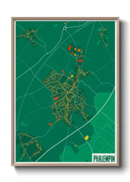Une affiche de carte sur Phalempin