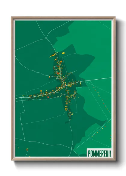 Une affiche de carte sur Pommereuil