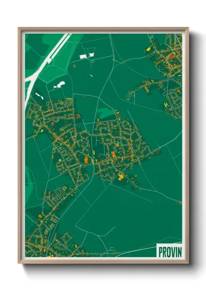 Une affiche de carte sur Provin