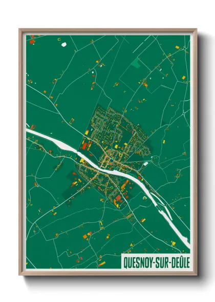 Une affiche de carte sur Quesnoy-sur-Deûle