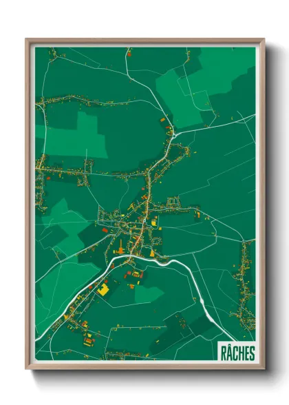 Une affiche de carte sur Râches