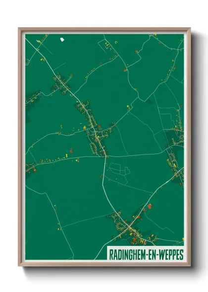 Une affiche de carte sur Radinghem-en-Weppes