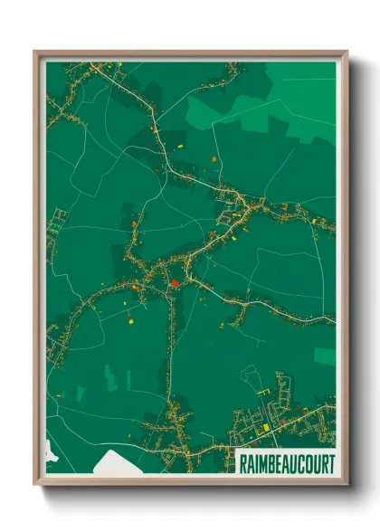 Une affiche de carte sur Raimbeaucourt