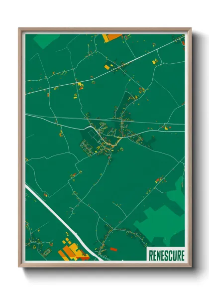 Une affiche de carte sur Renescure