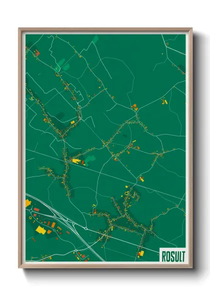 Une affiche de carte sur Rosult