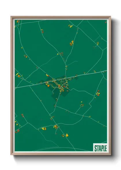 Une affiche de carte sur Staple