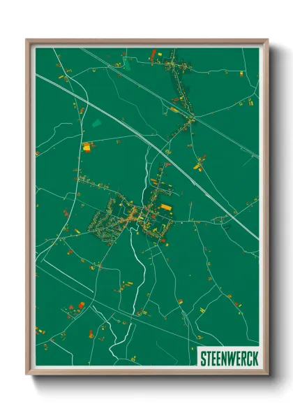 Une affiche de carte sur Steenwerck