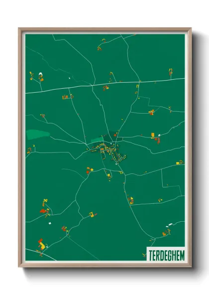 Une affiche de carte sur Terdeghem