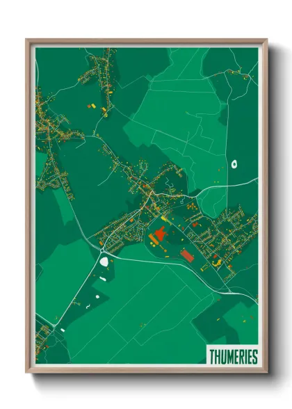 Une affiche de carte sur Thumeries