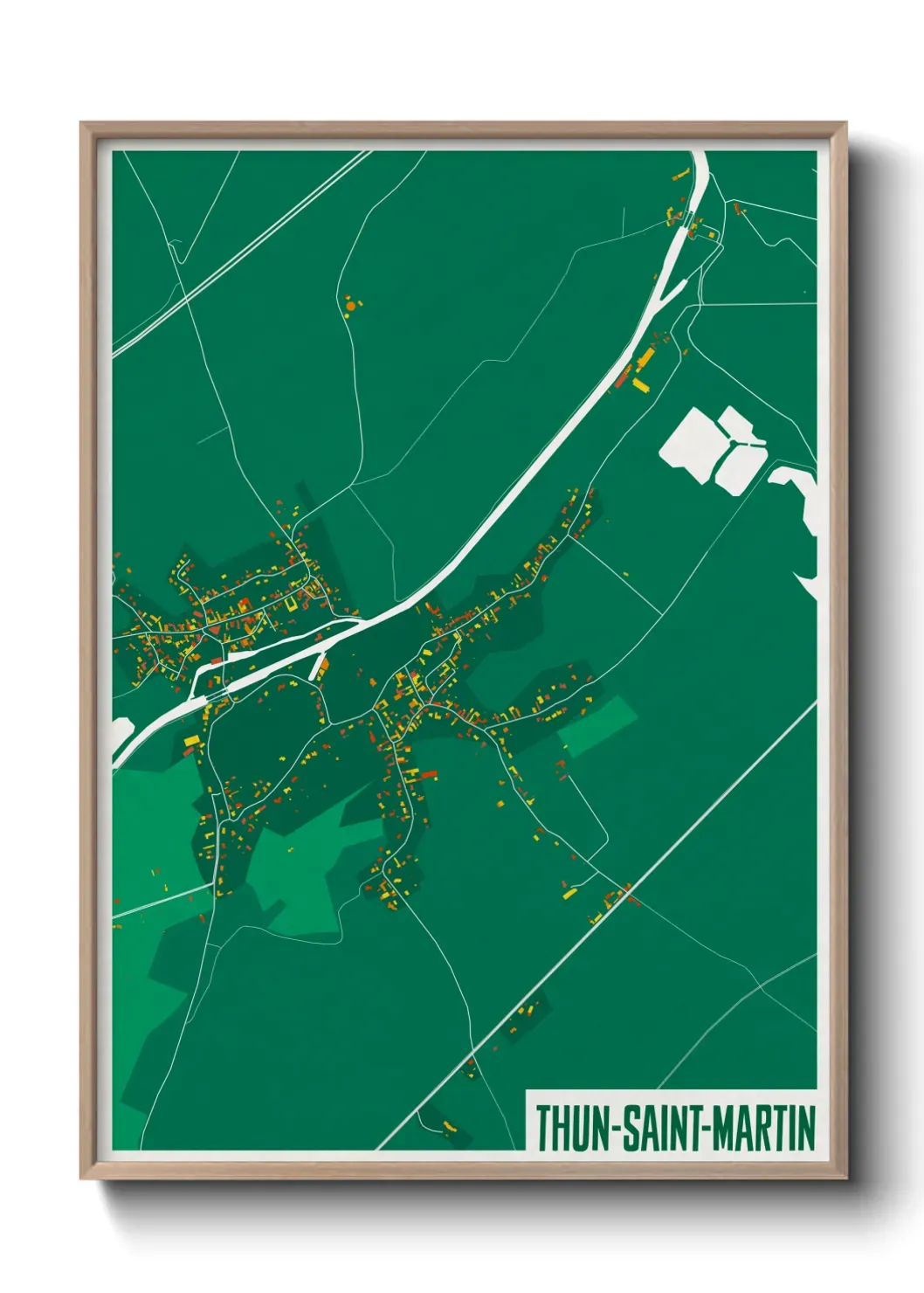 Un poster carte Thun-Saint-Martin