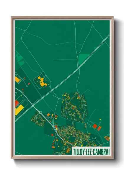 Une affiche de carte sur Tilloy-lez-Cambrai