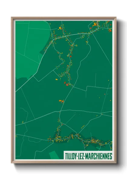 Une affiche de carte sur Tilloy-lez-Marchiennes
