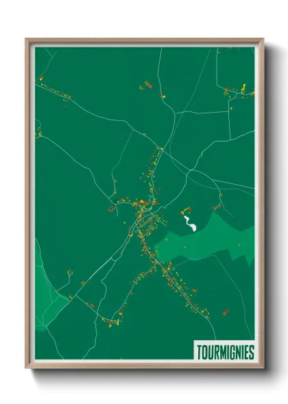 Une affiche de carte sur Tourmignies