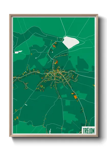 Une affiche de carte sur Trélon