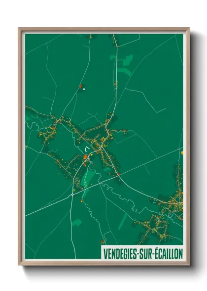 Une affiche de carte sur Vendegies-sur-Écaillon