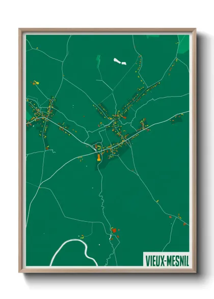 Une affiche de carte sur Vieux-Mesnil