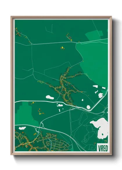 Une affiche de carte sur Vred