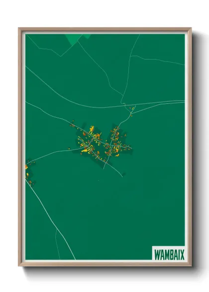 Une affiche de carte sur Wambaix