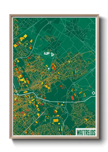 Une affiche de carte sur Wattrelos