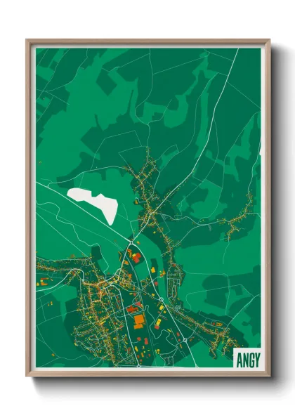 Une affiche de carte sur Angy