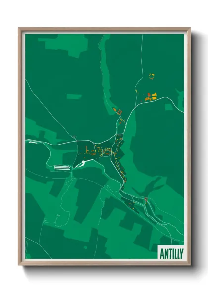 Une affiche de carte sur Antilly