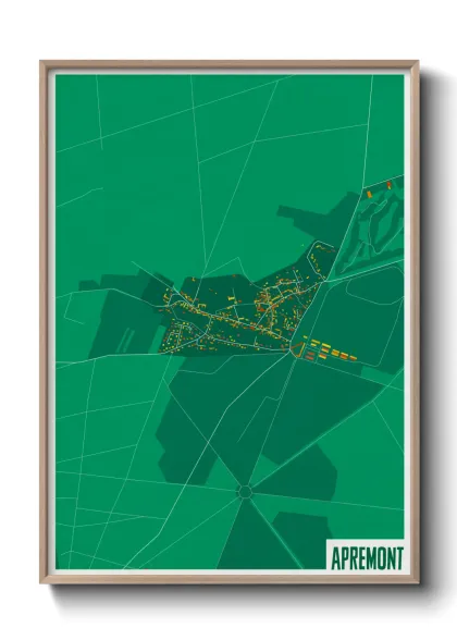 Une affiche de carte sur Apremont